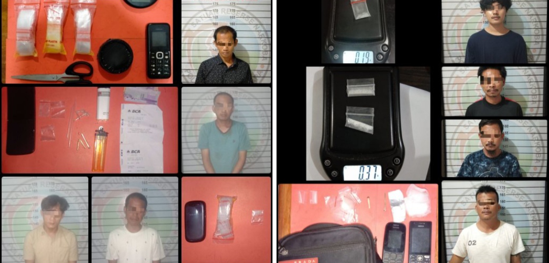 Satres Narkoba Polres Lampung Utara Ringkus 8 Penyalah-guna Narkoba