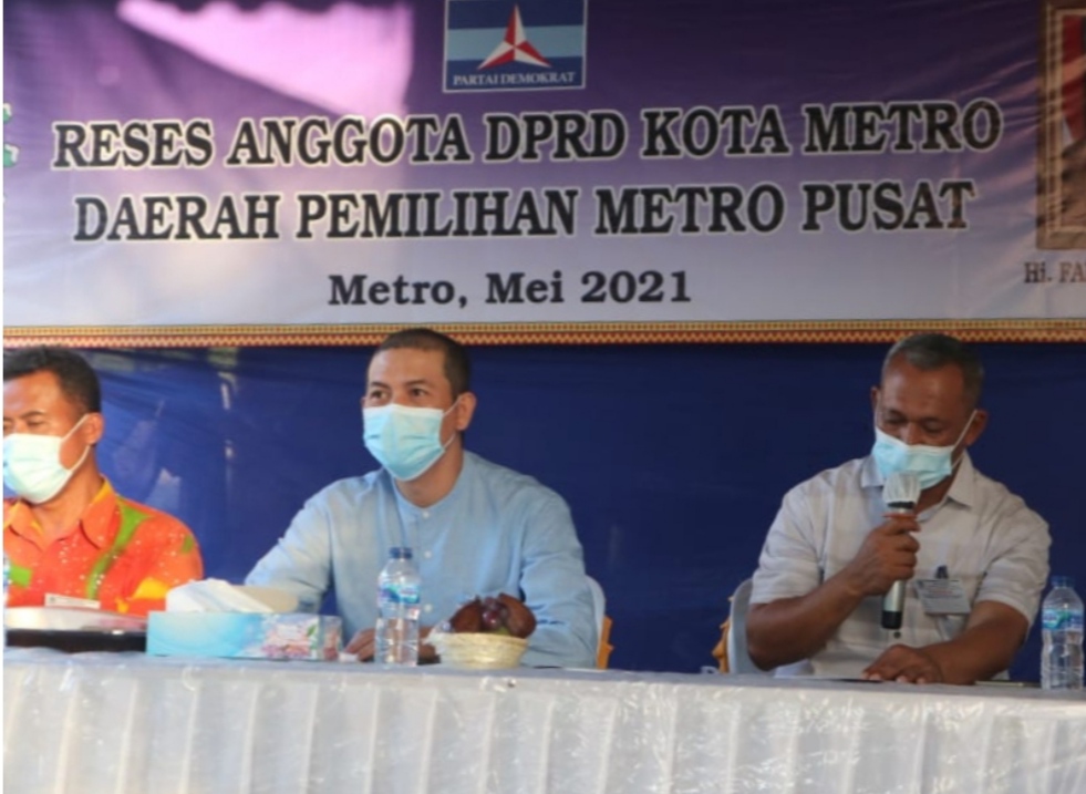 Ketua komisi II DPRD Kota Metro Fahmi Anwar SE melaksanakan kegiatan reses masa sidang II dikelurahan yosomulyo