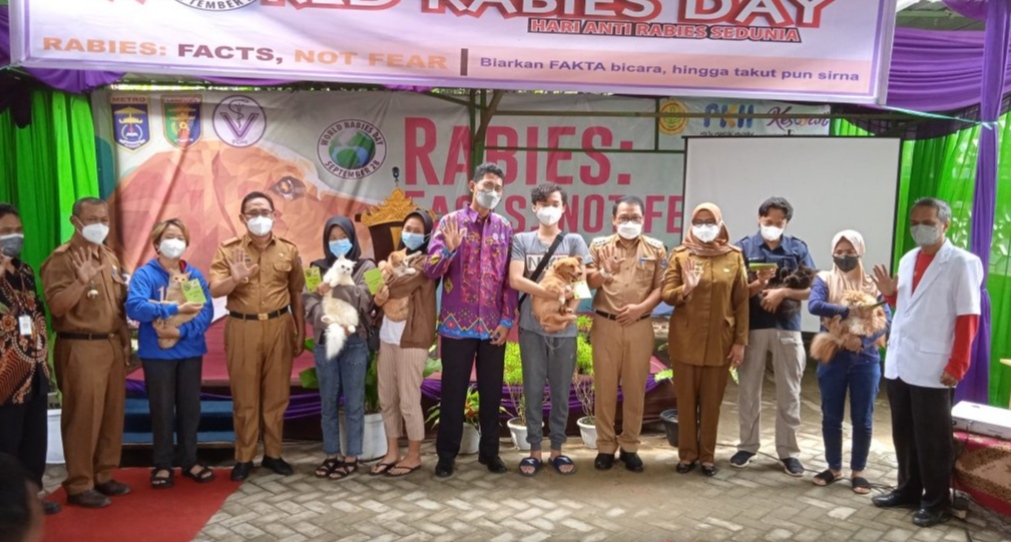 DKP3 Kota Metro Bekerja Sama dengan Dinas Peternakan dan Kesehatan Hewan Provinsi Lampung mengadakan Acara Peringatan Hari Rabies se-Dunia