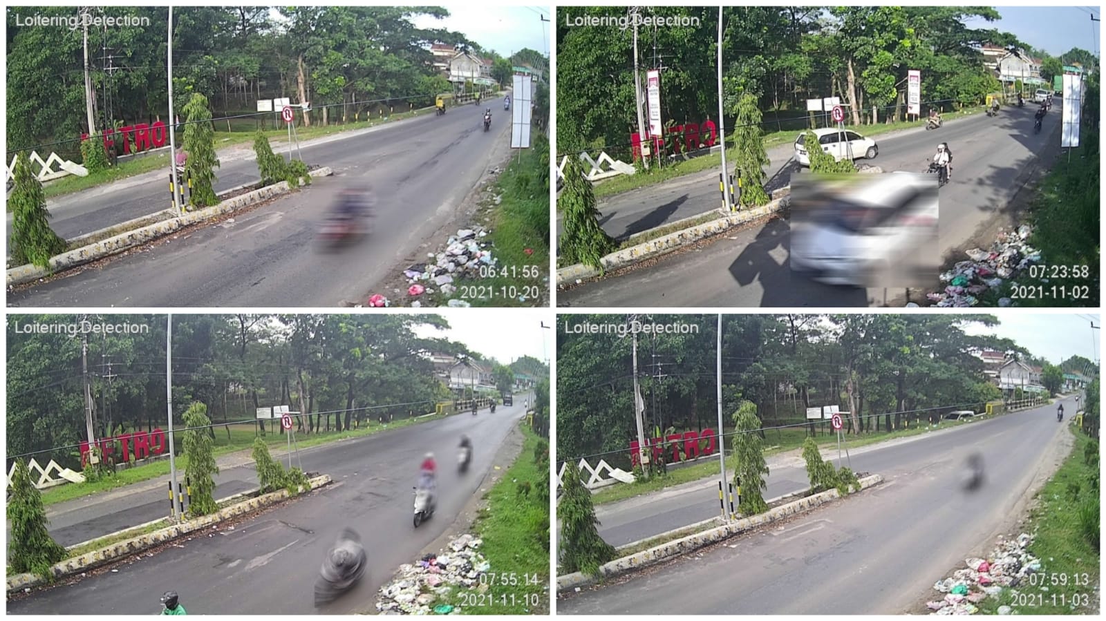 CCTV) milik Trader Peduli Indonesia (TPI) Kota Metro, merekam perilaku warga membuang sampah