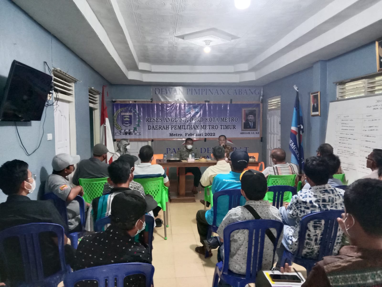 Komisi I DPRD Kota Metro Amrulloh Mengadakan Reses di Kantor DPC Partai Demokrat