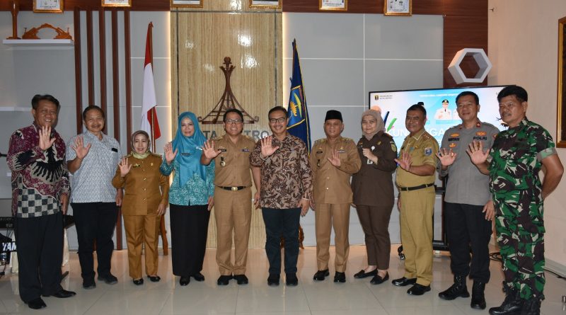 Walikota dan Wakil Walikota Metro Sambut Kedatangan Kepala Badan Kependudukan dan Keluarga Berencana Nasional (BKKBN) Republik Indonesia